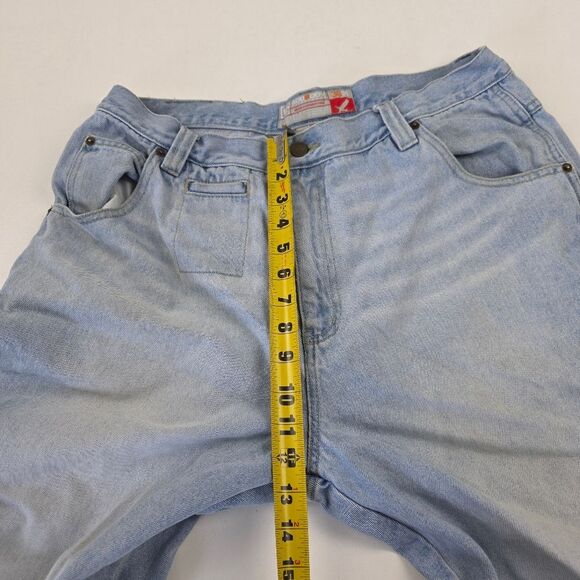 Vintage Y2K God Body Distressed Denim Shorts Baggy Wide Leg Jorts Mens Size 36 - Picture 7 of 11